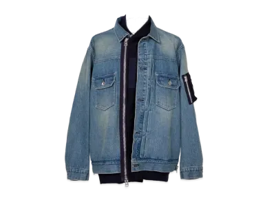 sacai Denim x Nylon Twill Jacket "L_Blue"
