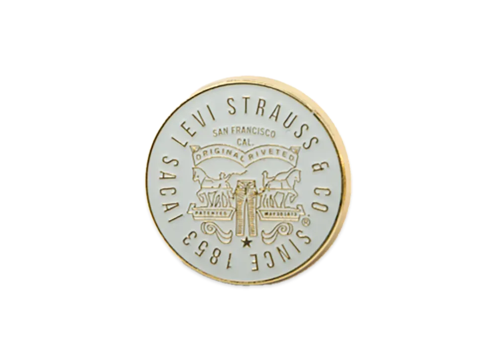 sacai x LEVI'S Pins #6 "Gold/White"