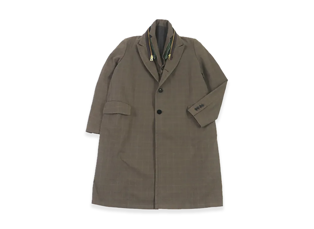 sacai Layered Chester Coat "Brown"