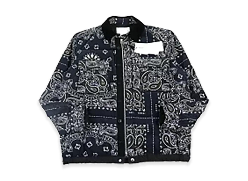 sacai Bandana Quilted Jacket "Navy"