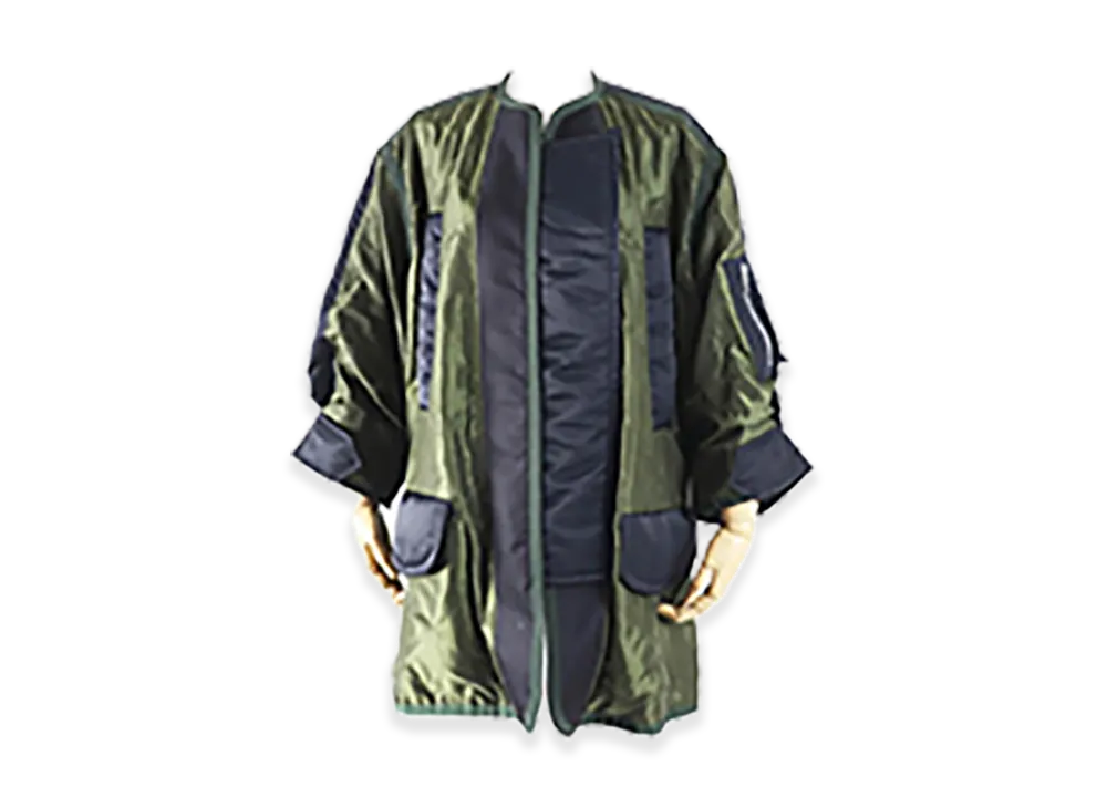 サカイ キルティング ジャケット "カーキ/ブラック"