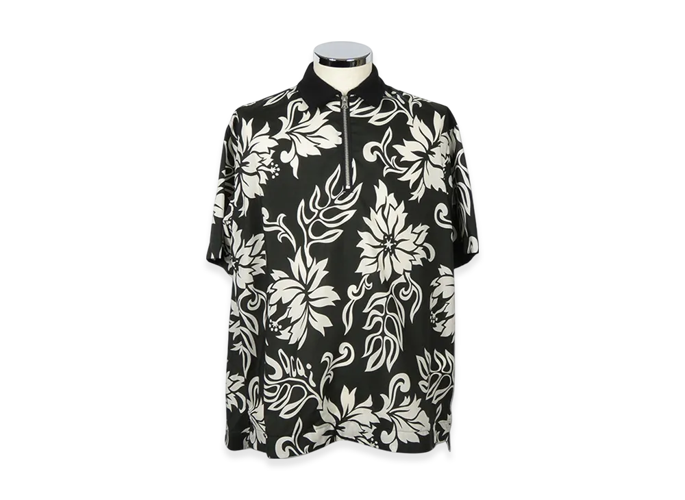 sacai Floral Print Pullover "Black/White"
