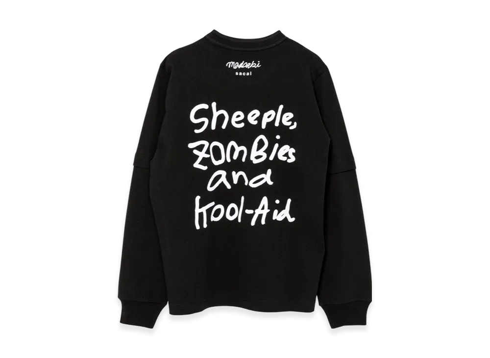 サカイ x マッドサキ プリント L/S Tシャツ "ブラック"