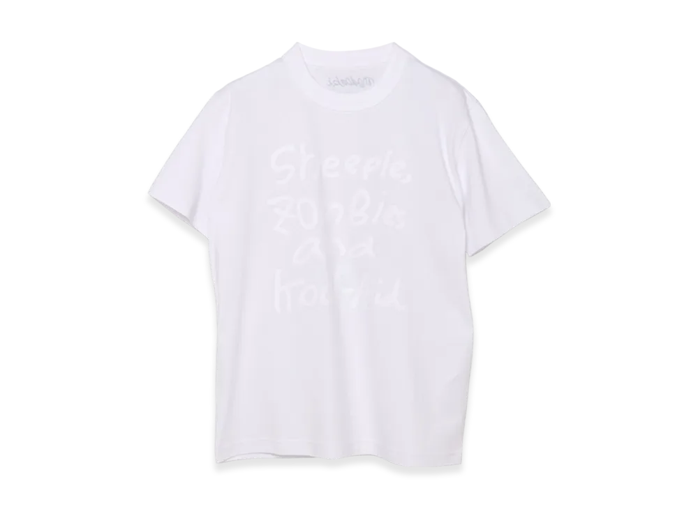 sacai x MADSAKI Flock Print T-Shirt "White"