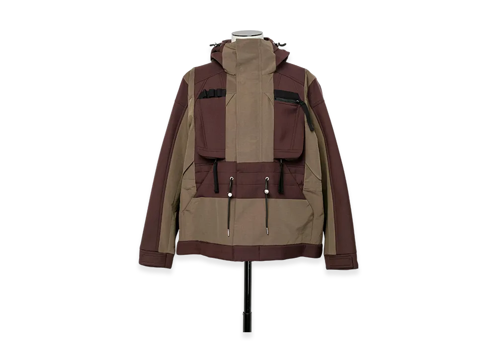 sacai Suiting Bonding x Grosgrain Blouson "Brown"