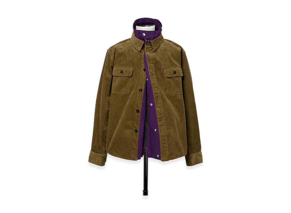 sacai Corduroy Shirt "Khaki/Purple"