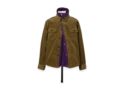 sacai Corduroy Shirt "Khaki/Purple"