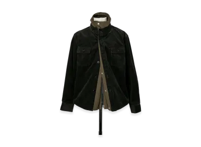sacai Corduroy Shirt "Black/Khaki"