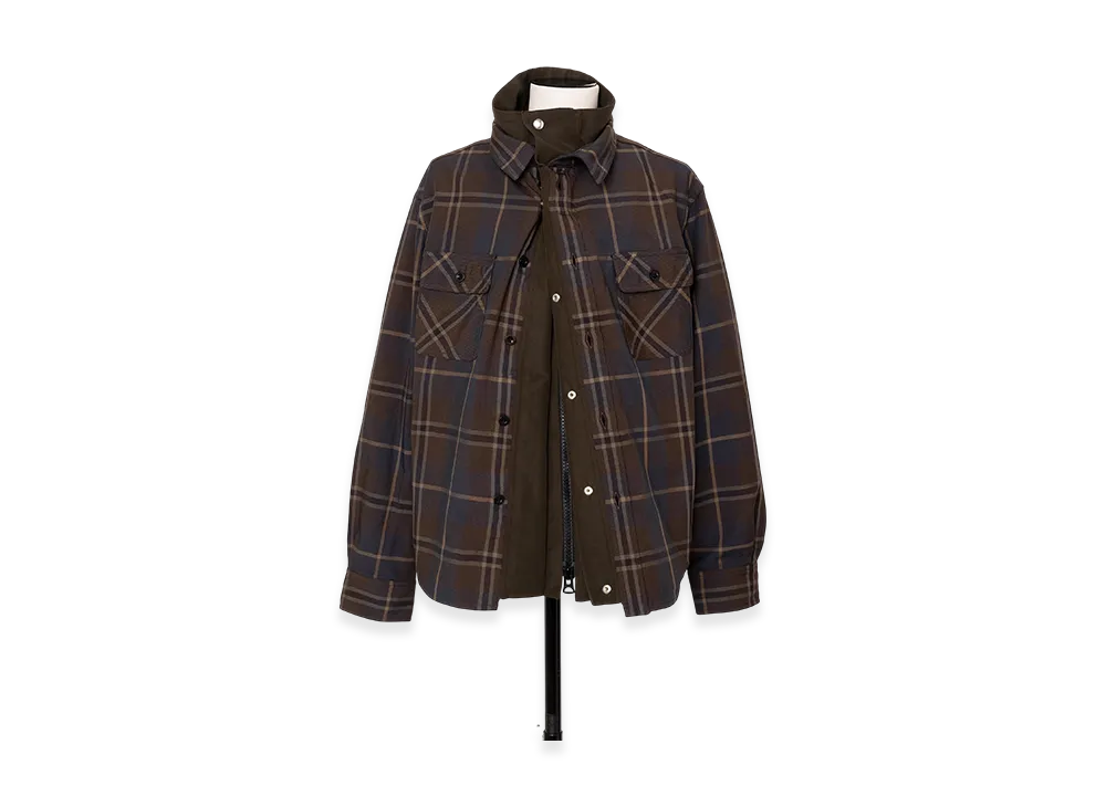 sacai Plaid Shirt "Brown/Blue"