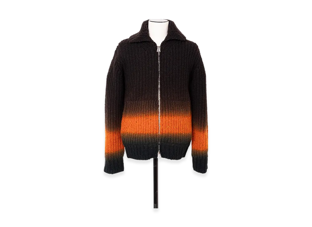 sacai Garment Dye Wool Knit Cardigan "Brown"