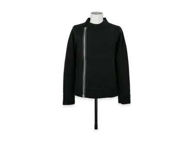 sacai Wool Knit Blouson "Black"