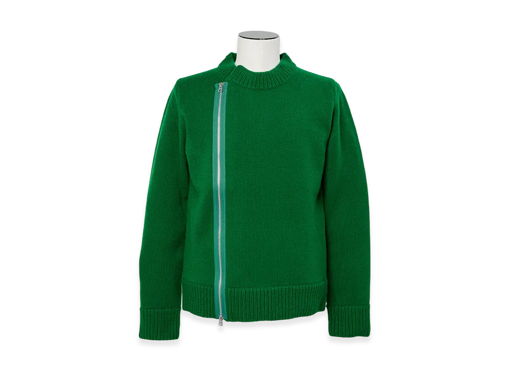 sacai Wool Knit Blouson "Green"