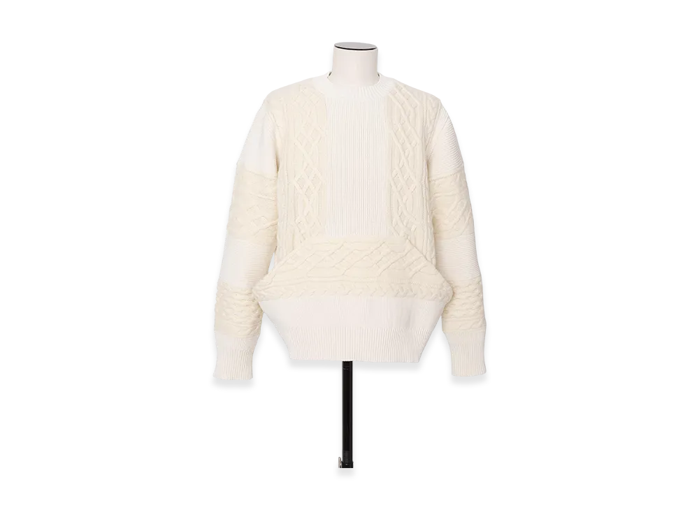 sacai Wool Knit Pullover "Off White"