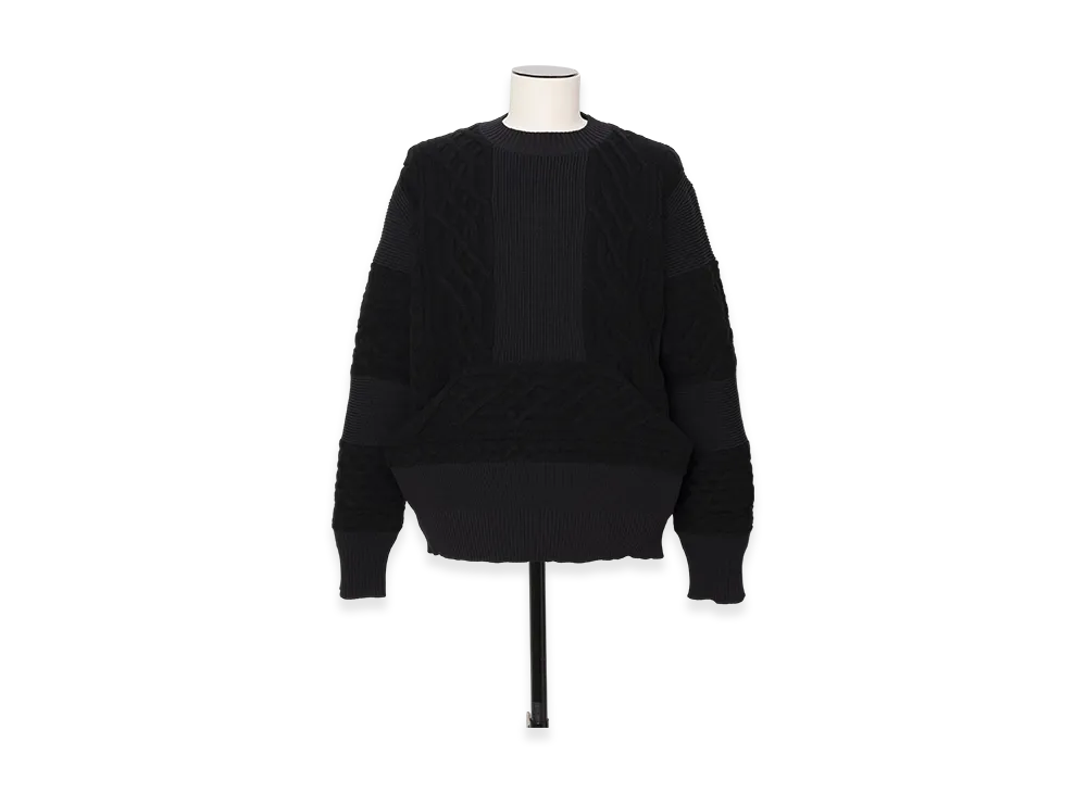 sacai Wool Knit Pullover "Black"