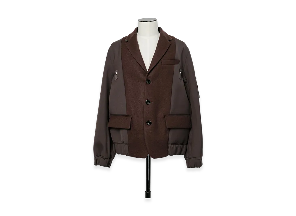 sacai Wool Melton Jacket "Brown"