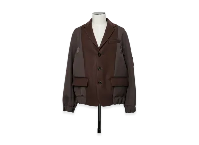 sacai Wool Melton Jacket "Brown"
