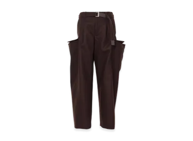 sacai Wool Melton Pants "Brown"