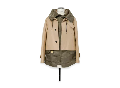 sacai Cotton Gabardine Blouson "Beige/Dark Khaki"