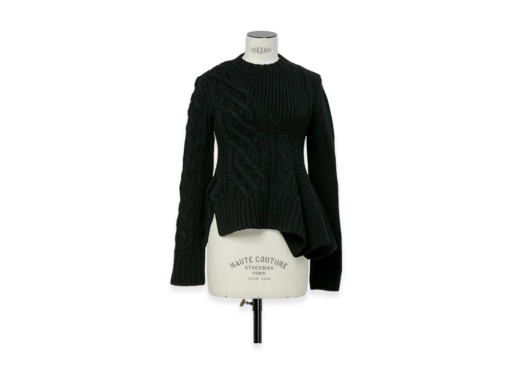 sacai Wool Knit Pullover "Black"
