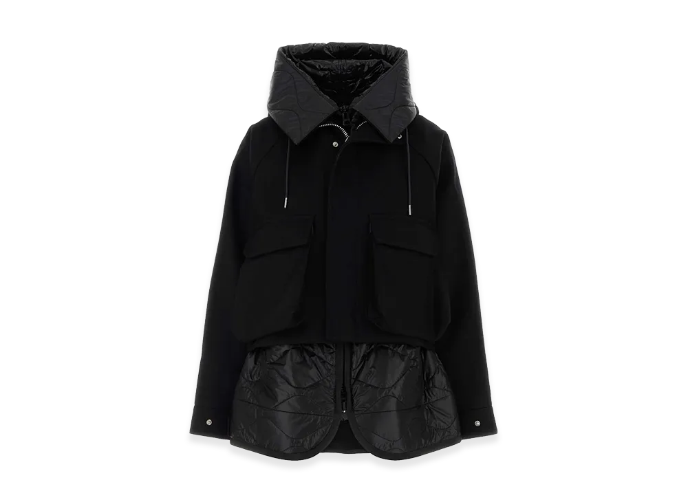 sacai Women's Wool Melton Blouson "Black"