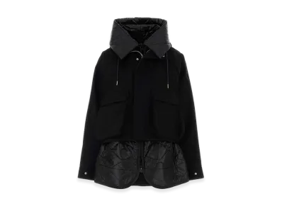 sacai Women's Wool Melton Blouson "Black"