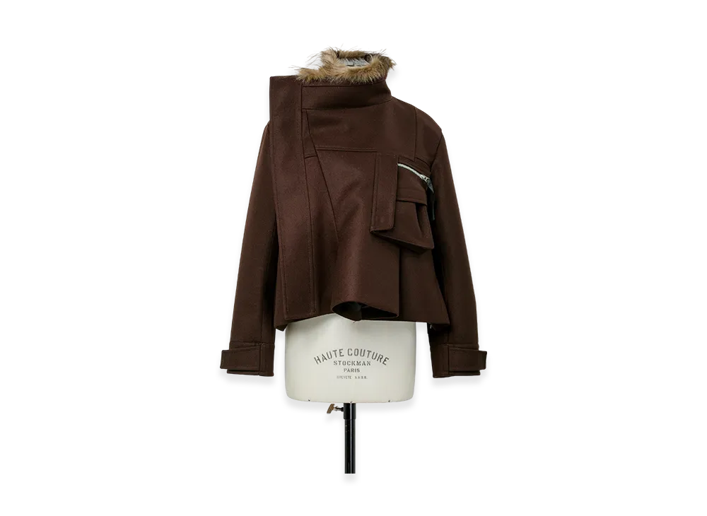 sacai Wool Melton Blouson "Brown"