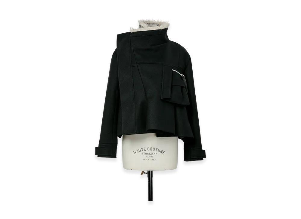 sacai Wool Melton Blouson "Black"