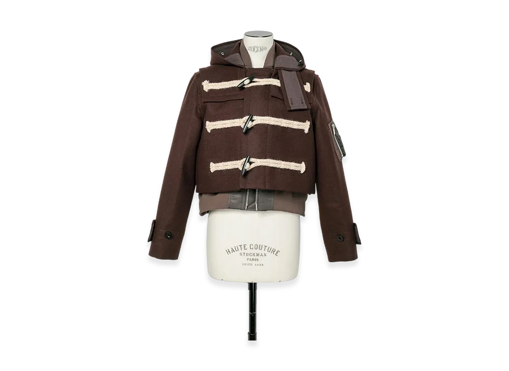 sacai Wool Melton Blouson "Brown"