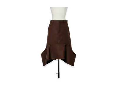sacai Wool Melton Skirt "Brown"