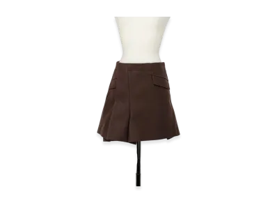 sacai Wool Melton Skirt "Brown"