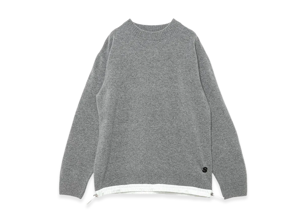 sacai S Wool Knit Pullover "Gray"