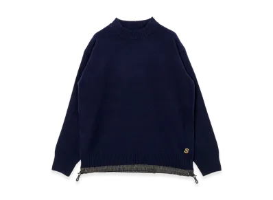 sacai S Wool Knit Pullover "Navy"