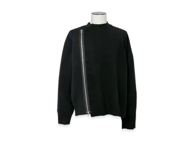sacai Wool Knit x Sponge Sweat Blouson "Black/Black"
