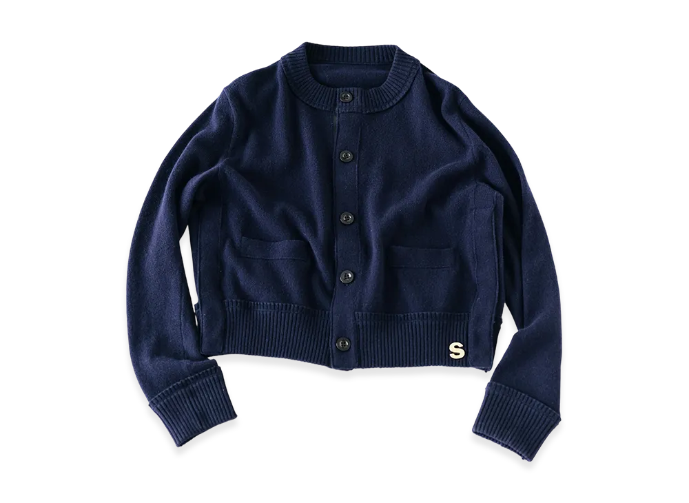 sacai S Wool Knit Cardigan "Navy"