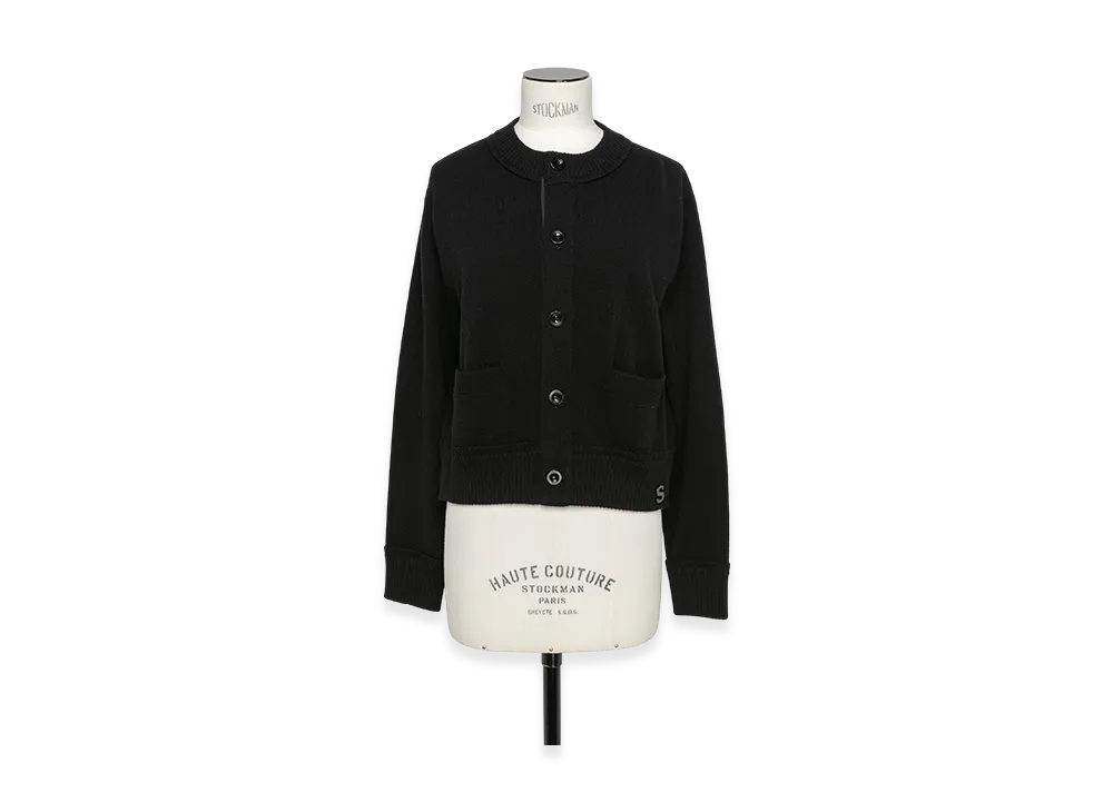 sacai S Wool Knit Cardigan "Black"