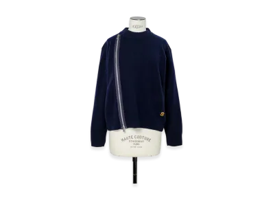 sacai S Wool Knit Blouson "Navy"
