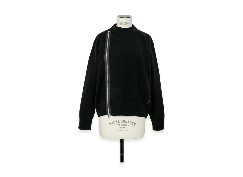 sacai S Wool Knit Blouson "Black"