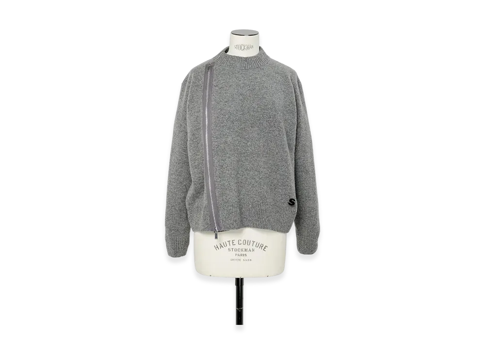 sacai S Wool Knit Blouson "Gray"