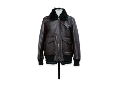 sacai Leather Jacket "Brown/Black"