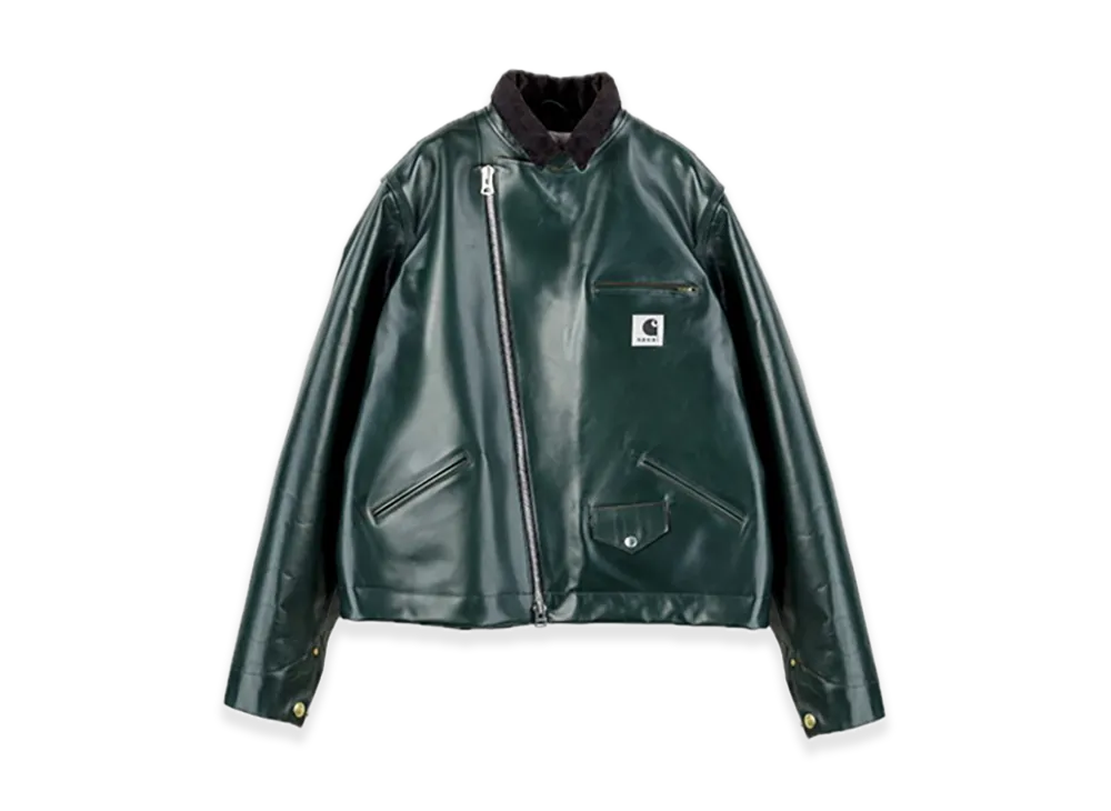 sacai x Carhartt WIP Leather Jacket Mens "Green"