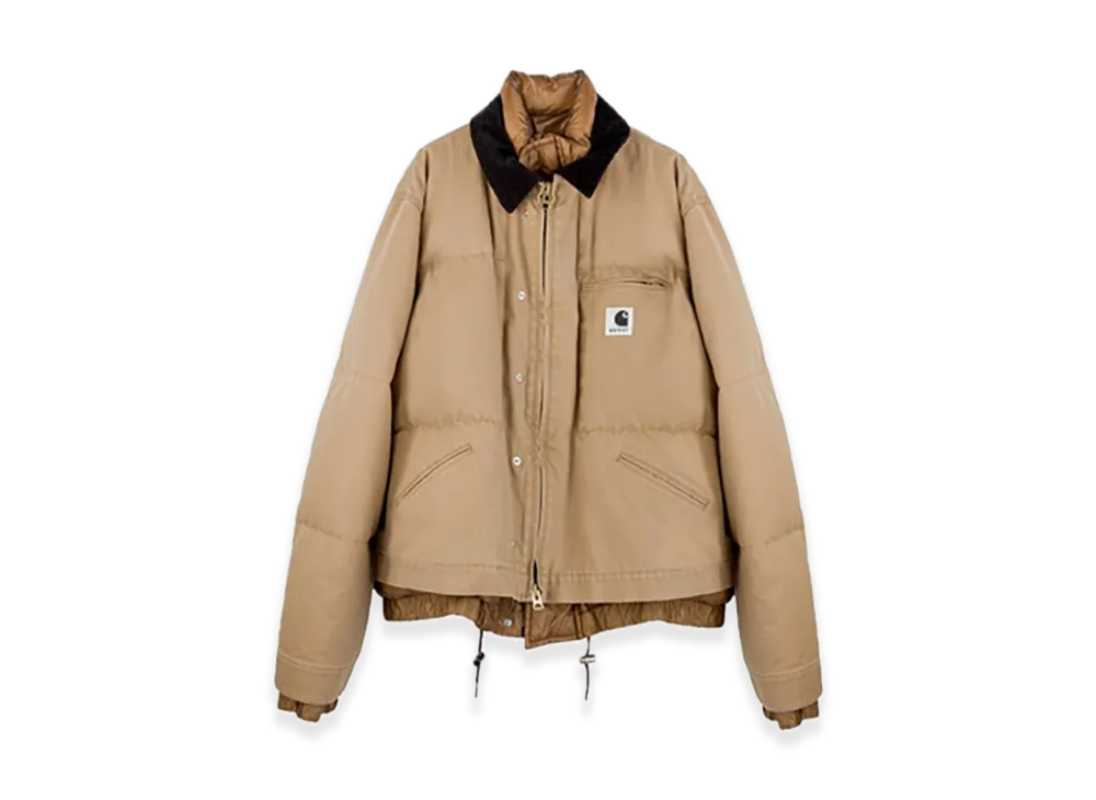 sacai x Carhartt WIP Washed Duck Puffer Jacket Mens (ISETAN