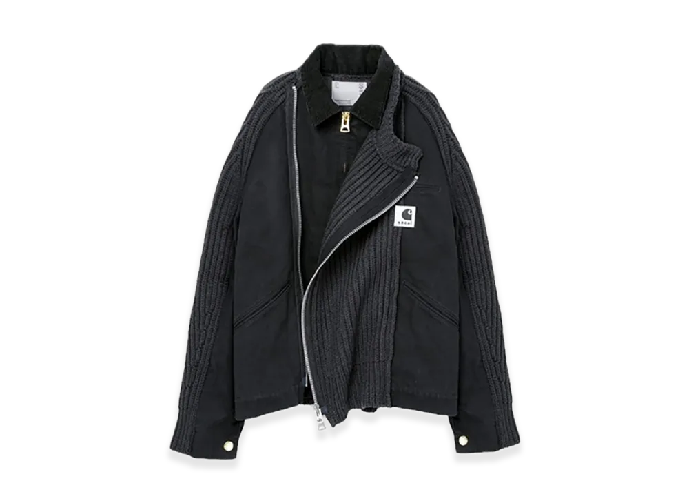 sacai x Carhartt WIP Washed Duck x Wool Knit Blouson Mens