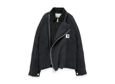 sacai x Carhartt WIP Washed Duck x Wool Knit Blouson Mens sacai x Carhartt WIP Washed Duck x Wool Knit Blouson Mens