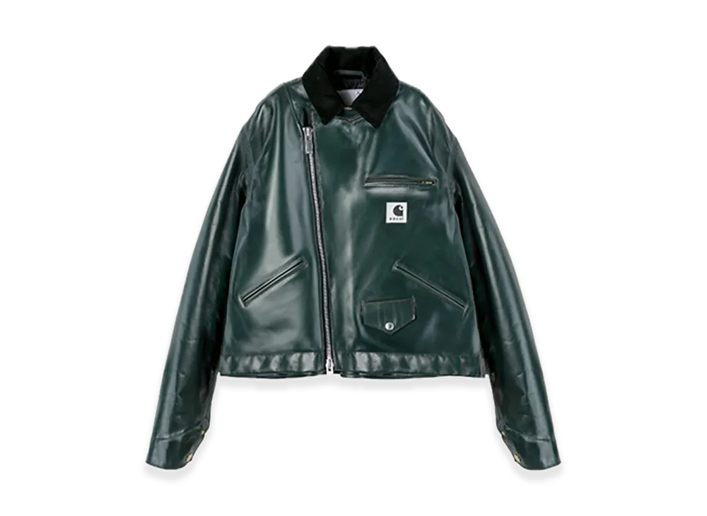 黒2 sacai carhartt wip レザー ジャケット 新品 サカイ - sacai | Carhartt WIP Leather Jacket-Black-2の通販