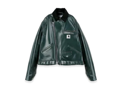 sacai x Carhartt WIP Leather Jacket Womens "Green"