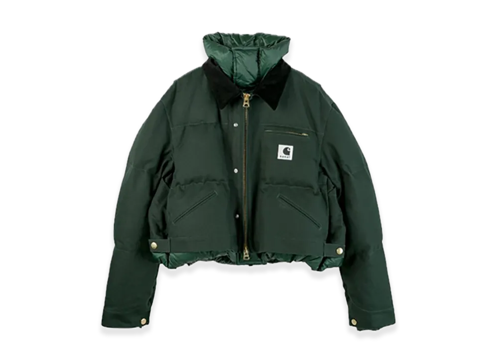 sacai x Carhartt WIP Duck Puffer Jacket Womens "Green"