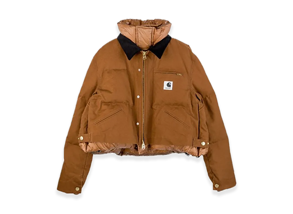 sacai x Carhartt WIP Duck Puffer Jacket Womens "Dark Beige"