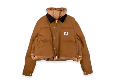 sacai x Carhartt WIP Duck Puffer Jacket Womens "Dark Beige"
