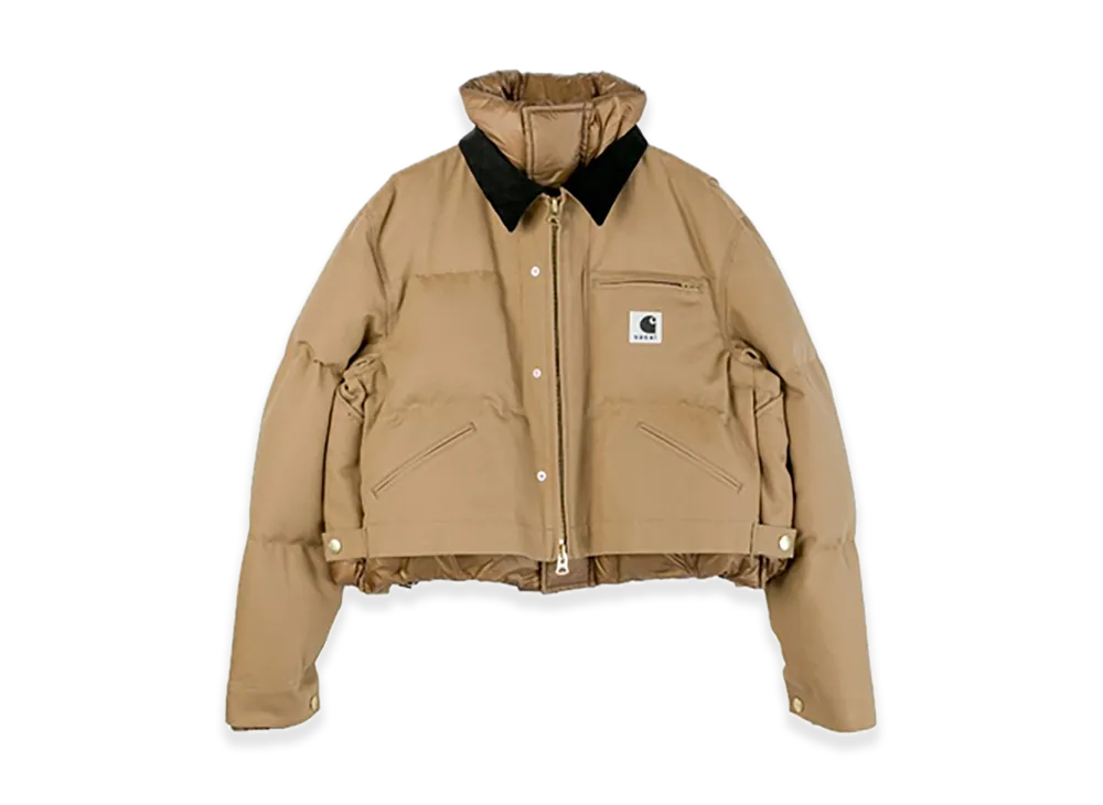 sacai x Carhartt WIP Duck Puffer Jacket Womens (ISETAN Shinjuku Exclusive) "Beige"