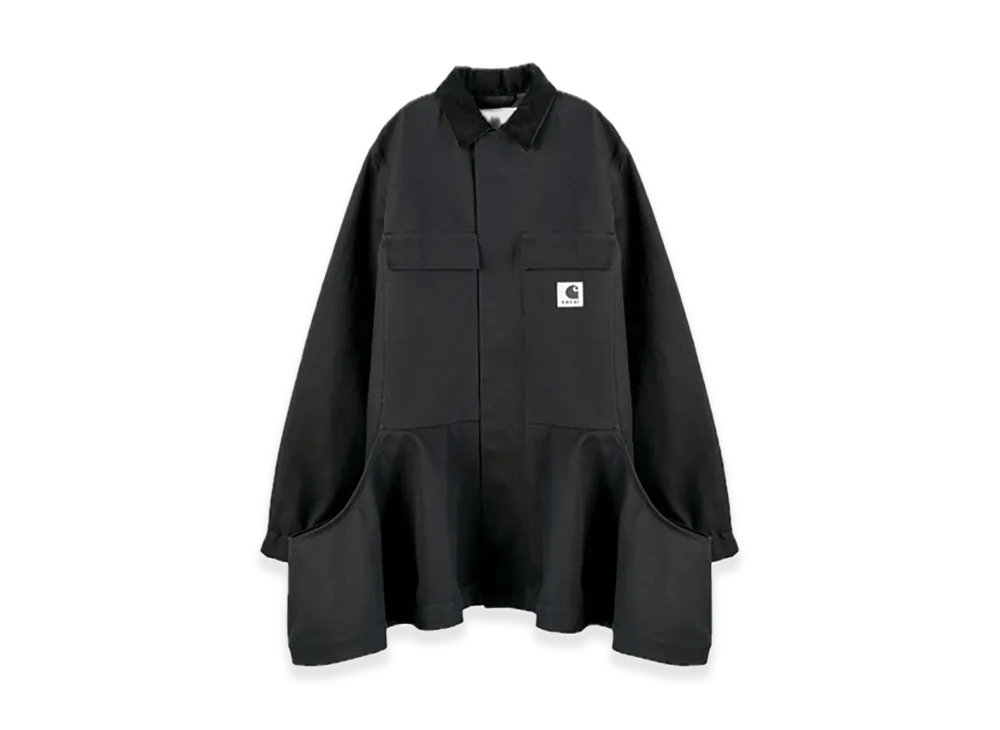 sacai x Carhartt WIP Duck Bonding Dress Coat Womens "Black"